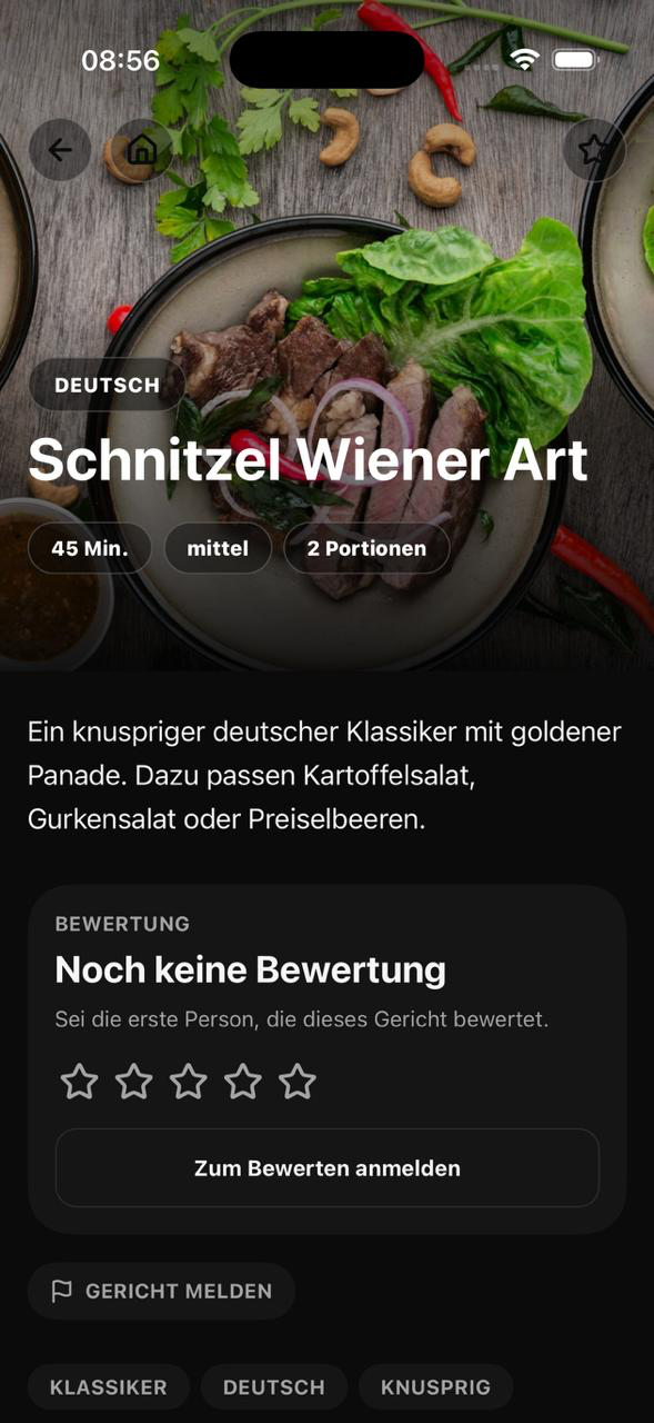 Cuisivo App – Gericht-Detail